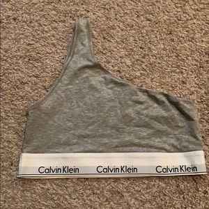 one strap calvin klein sports bra